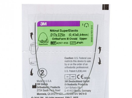 Дуга нитиноловая Unitek Super Elastic .017x.025 ВЧ  ФIII 3М
